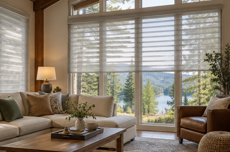 Sheer Shades in a comfortable home
