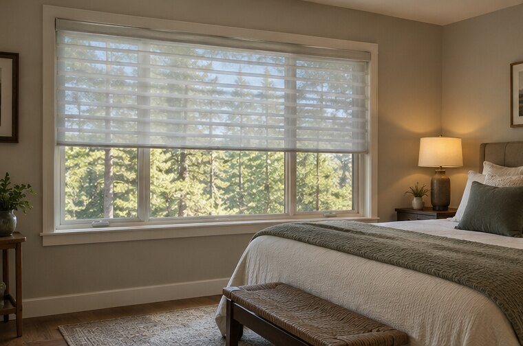 Sheer Shades shown in a natural home interior